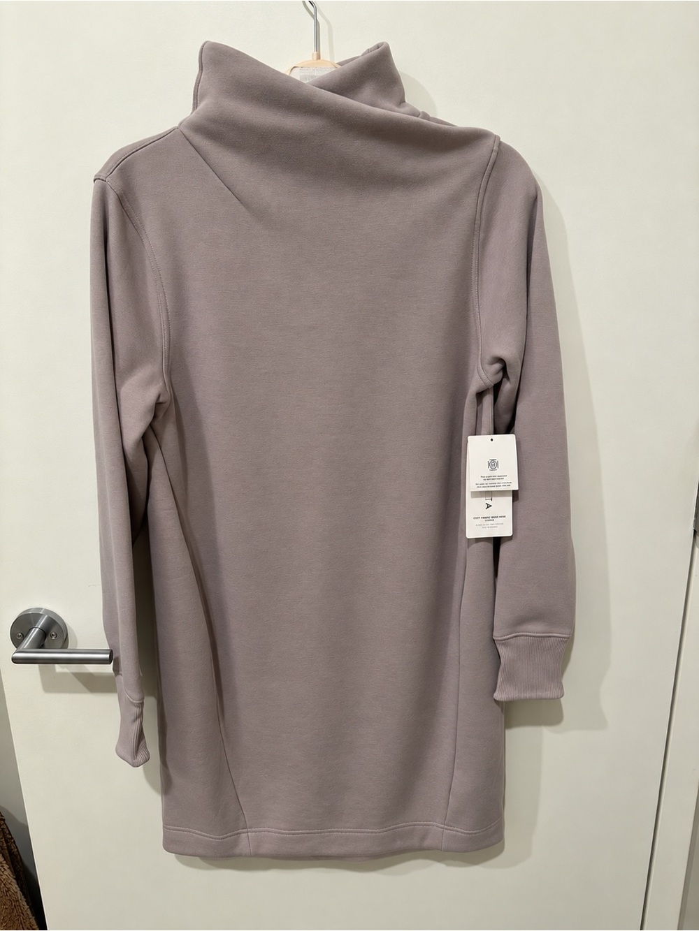 Athleta Cozy Karma Mock Neck Dress M Purple NWT Relaxed